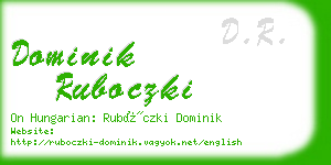 dominik ruboczki business card